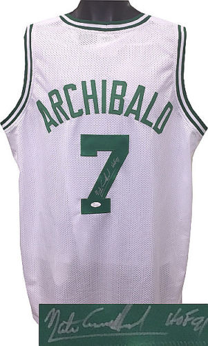 Nate 'Tiny' Archibald Signed Autographed Boston Celtics Basketball Jersey (JSA COA)