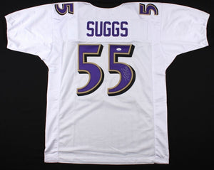 Terrell Suggs Signed Autographed Baltimore Ravens Football Jersey (JSA COA)