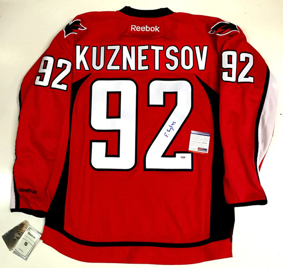 Evgeny Kuznetsov Signed Autographed Washington Capitals Hockey Jersey (PSA/DNA COA)