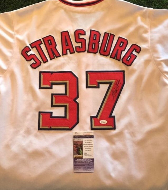 Stephen Strasburg Signed Autographed Washington Nationals Baseball Jersey (JSA COA)
