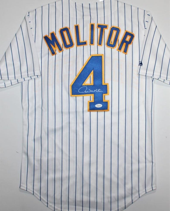 Paul Molitor Signed Autographed Milwaukee Brewers Baseball Jersey (JSA COA)