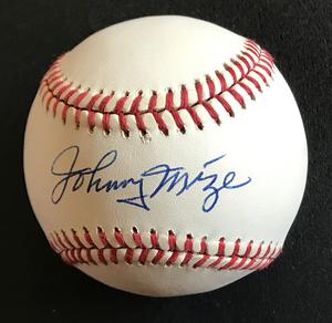 Johnny Mize Signed Autographed Official American League OAL Baseball (SA COA)