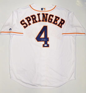 George Springer Signed Autographed Houston Astros Baseball Jersey (JSA COA)