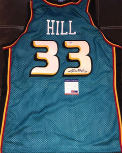 Grant Hill Signed Autographed Detroit Pistons Basketball Jersey (PSA/DNA COA)