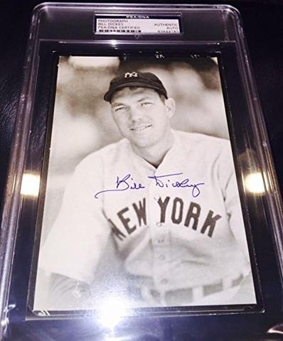 Bill Dickey Signed Autographed Vintage Brace Photo Postcard (PSA/DNA Slabbed) - New York Yankees