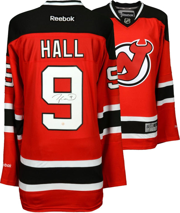 Taylor Hall Signed Autographed New Jersey Devils Hockey Jersey (JSA COA)