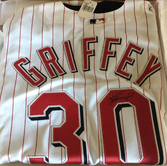 Ken Griffey, Jr. Signed Autographed Cincinnati Reds Baseball Jersey (Upper Deck Authenticated COA)