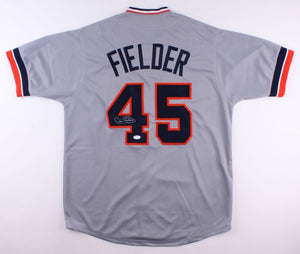Cecil Fielder Signed Autographed Detroit Tigers Baseball Jersey (Schwartz COA)