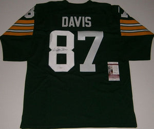 Willie Davis Signed Autographed Green Bay Packers Football Jersey (JSA COA)