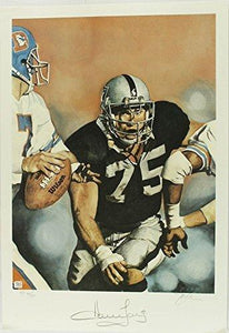 Howie Long Signed Autographed "Sack Attack" 17x24 Lithograph #'d Limited Edition Oakland Raiders (SA COA)