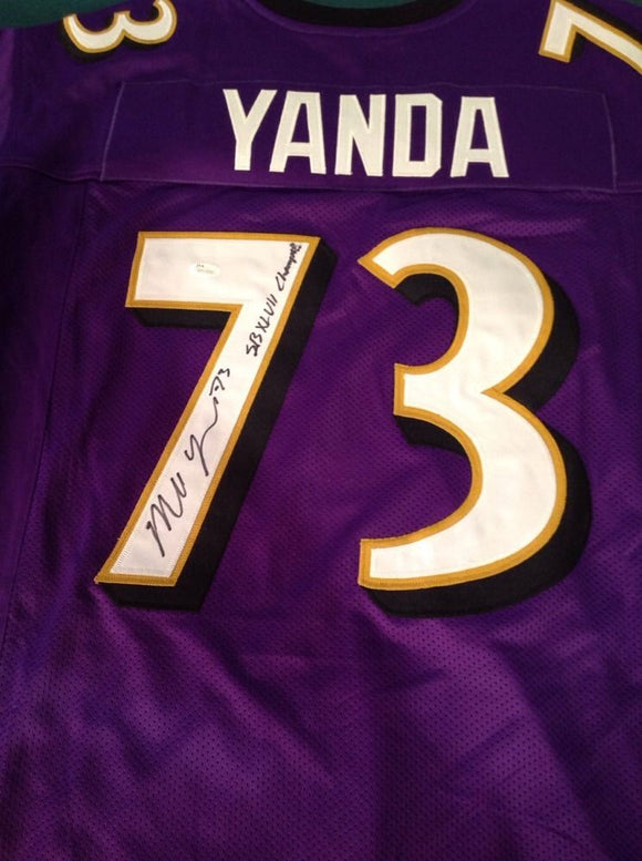 Marshall Yanda Signed Autographed Baltimore Ravens Football Jersey (JSA COA)