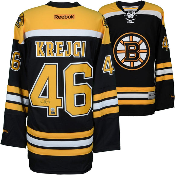 David Krejci Signed Autographed Boston Bruins Hockey Jersey (JSA COA)