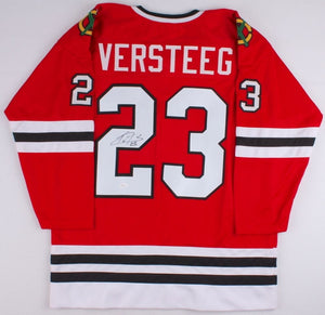 Kris Versteeg Signed Autographed Chicago Blackhawks Hockey Jersey (JSA COA)