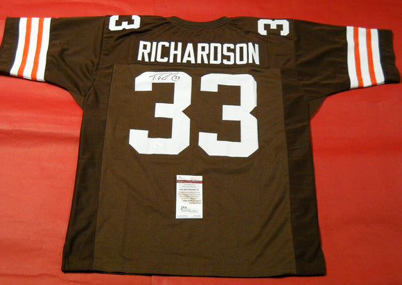 Trent Richardson Signed Autographed Cleveland Browns Football Jersey (JSA COA)