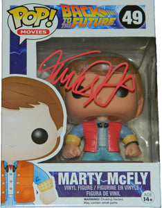 Michael J. Fox Signed Autographed "Back To The Future" Marty McFly Funko Pop (JSA COA)