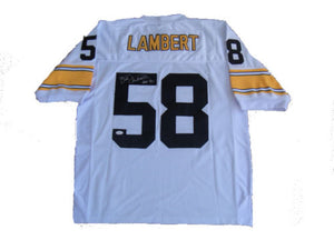 Jack Lambert Signed Autographed Pittsburgh Steelers Football Jersey (JSA COA)