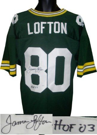 James Lofton Signed Autographed Green Bay Packers Football Jersey (JSA COA)