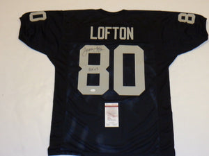 James Lofton Signed Autographed Oakland Raiders Football Jersey (JSA COA)