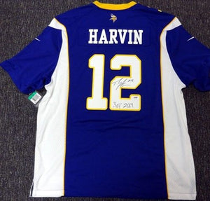 Percy Harvin Signed Autographed Minnesota Vikings Football Jersey (PSA/DNA COA)