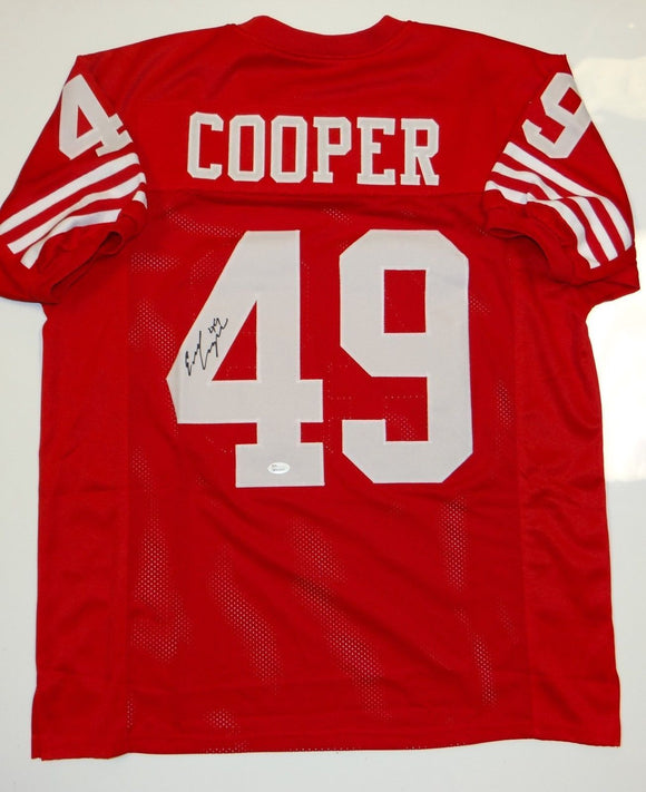 Earl Cooper Signed Autographed San Francisco 49ers Football Jersey (JSA COA)