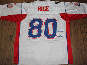Jerry Rice Signed Autographed Oakland Raiders 2003 Pro Bowl Football Jersey (Beckett COA)