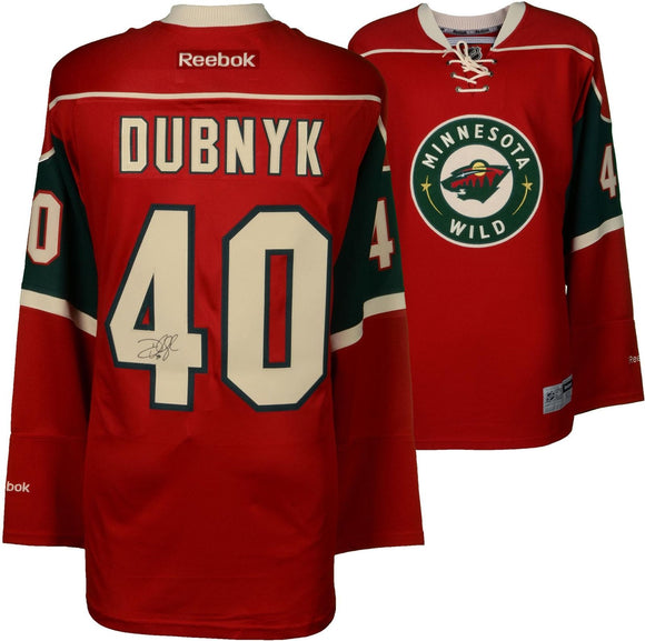 Devan Dubnyk Signed Autographed Minnesota Wild Hockey Jersey (Fanatics COA)