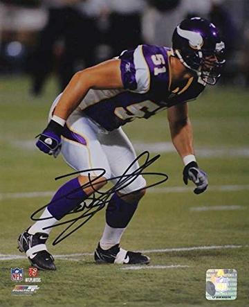 Ben Leber Signed Autographed Glossy 8x10 Photo Minnesota Vikings (SA COA)
