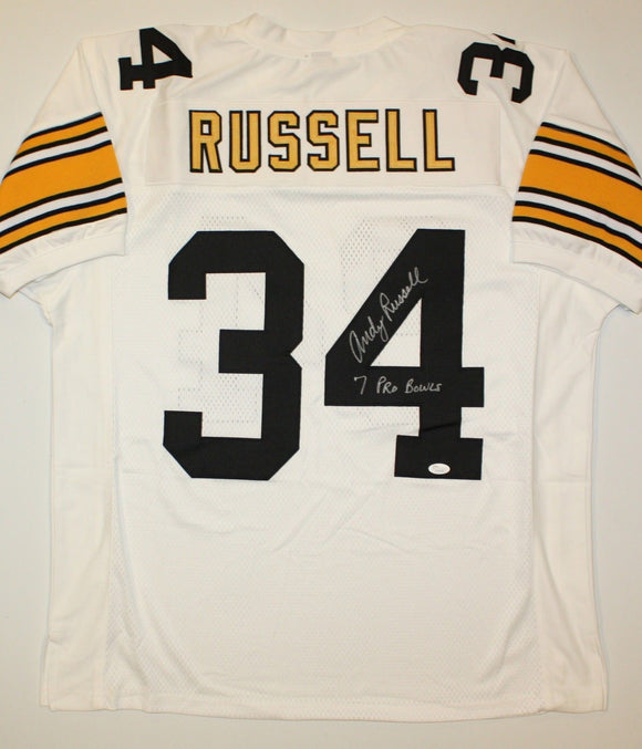 Andy Russell Signed Autographed Pittsburgh Steelers Football Jersey (JSA COA)