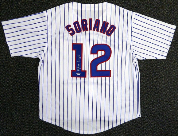 Alfonso Soriano Signed Autographed Chicago Cubs Baseball Jersey (PSA/DNA COA)