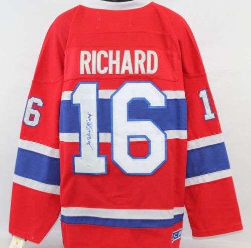 Henri Richard Signed Autographed Montreal Canadiens Hockey Jersey (JSA COA)
