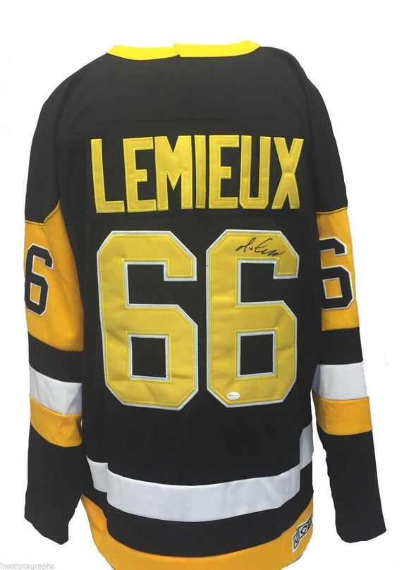 Mario Lemieux Signed Autographed Pittsburgh Penguins Hockey Jersey (Beckett COA)