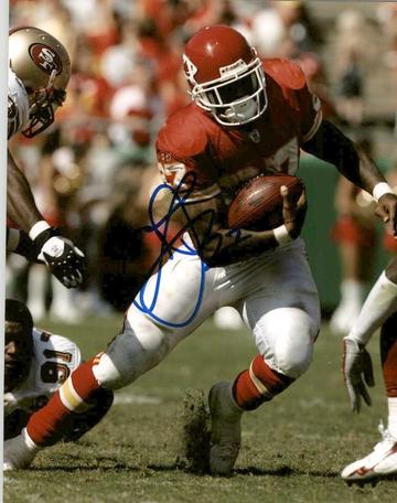 Larry Johnson Signed Autographed Glossy 8x10 Photo Kansas City Chiefs (SA COA)