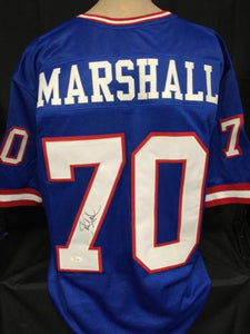 Leonard Marshall Signed Autographed New York Giants Football Jersey (JSA COA)