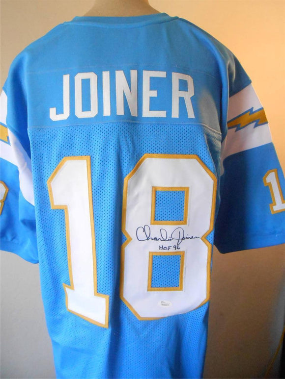 Charlie Joiner Signed Autographed San Diego Chargers Football Jersey (JSA COA)
