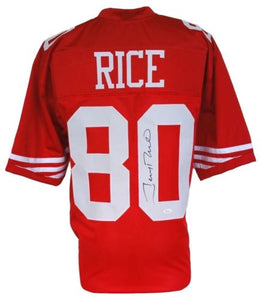 Jerry Rice Signed Autographed San Francisco 49ers Football Jersey (JSA COA)