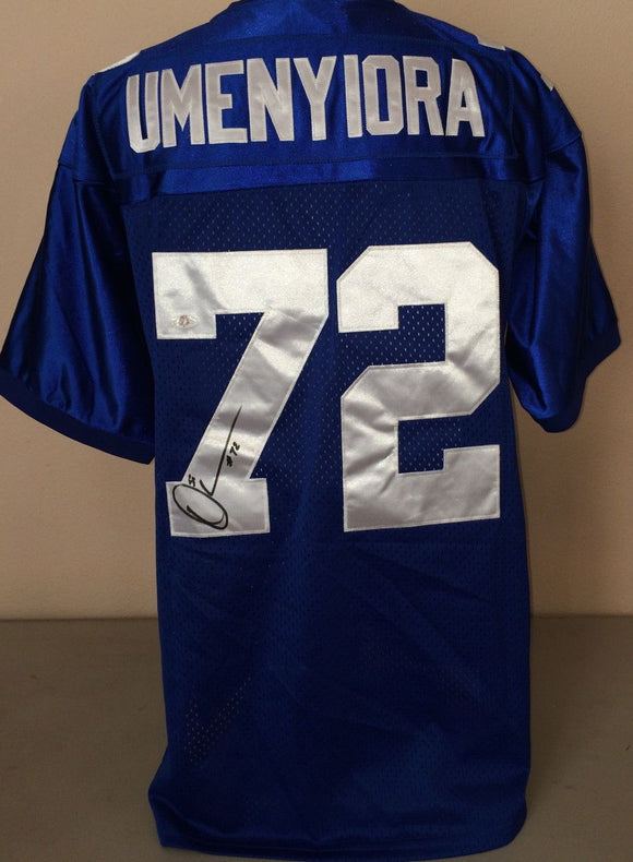 Osi Umenyiora Signed Autographed New York Giants Football Jersey (JSA COA)