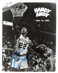 John Salley Signed Autographed Glossy 8x10 Photo Detroit Pistons (SA COA)