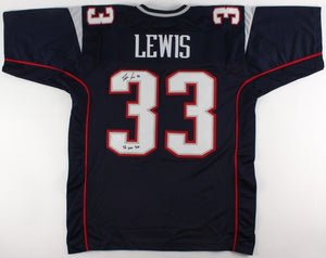 Dion Lewis Signed Autographed New England Patriots Football Jersey (JSA COA)
