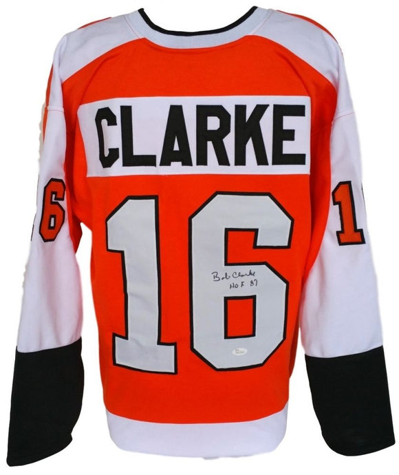 Bobby Clarke Signed Autographed Philadelphia Flyers Hockey Jersey (JSA COA)
