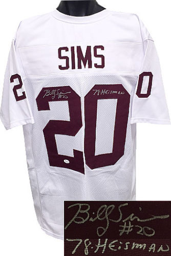 Billy Sims Signed Autographed 