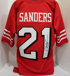 Deion Sanders Signed Autographed San Francisco 49ers Football Jersey (JSA COA)