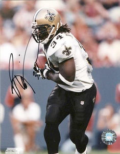 Ricky Williams Signed Autographed Glossy 8x10 Photo New Orleans Saints (SA COA)