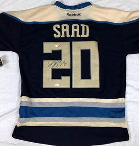 Brandon Saad Signed Autographed Columbus Blue Jackets Jersey (JSA COA)