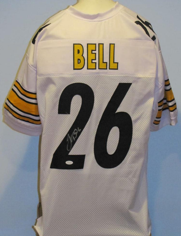 Le'Veon Bell Signed Autographed Pittsburgh Steelers White Football Jersey (JSA COA)