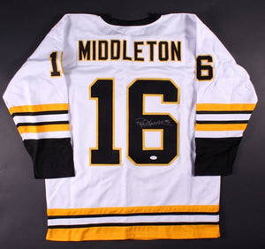 Rick Middleton Signed Autographed Boston Bruins Hockey Jersey (JSA COA)