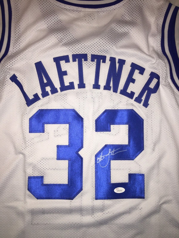 Christian Laettner Signed Autographed Duke Blue Devils Basketball Jersey (JSA COA)