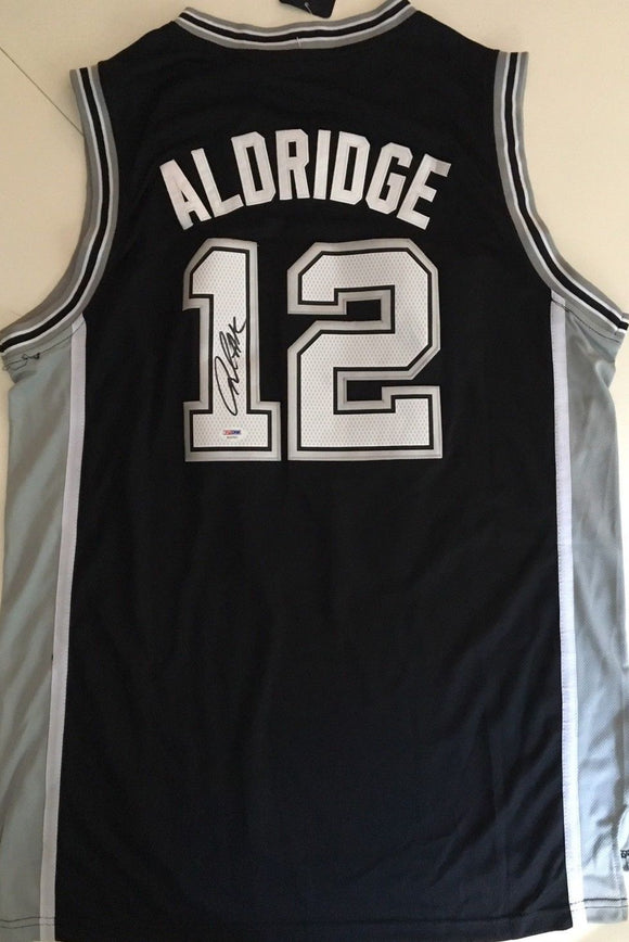 LaMarcus Aldridge Signed Autographed San Antonio Spurs Basketball Jersey (PSA/DNA COA)