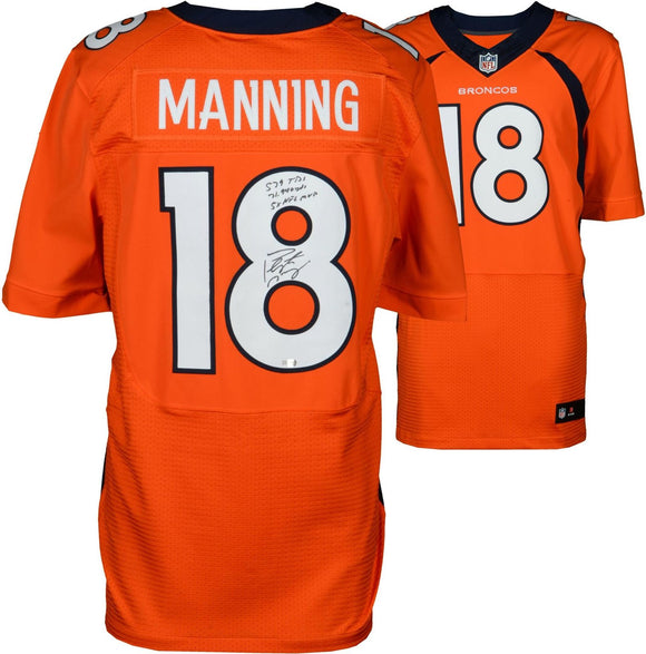 Peyton Manning Signed Autographed Denver Broncos Football Jersey (Fanatics COA)