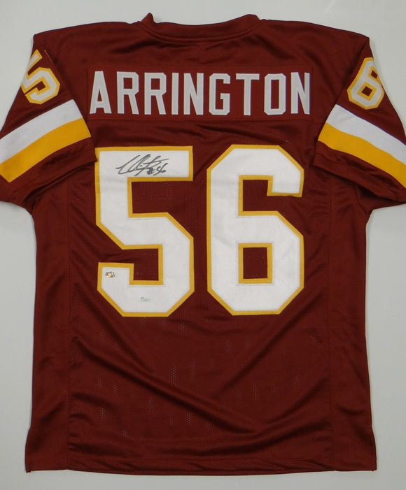 Lavar Arrington Signed Autographed Washington Redskins Football Jersey (JSA COA)