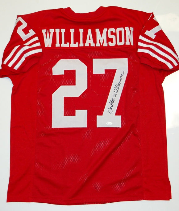 Carlton Williamson Signed Autographed San Francisco 49ers Football Jersey (JSA COA)